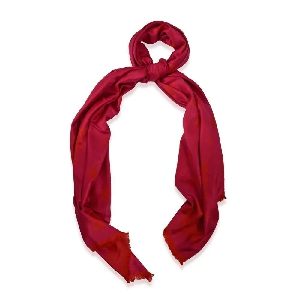 Scarf Raspberry Print